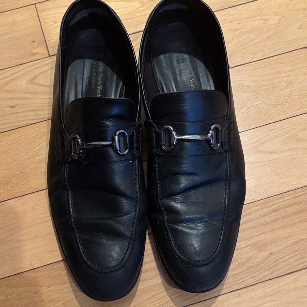 To boot New York Men's Black Leather Loafers